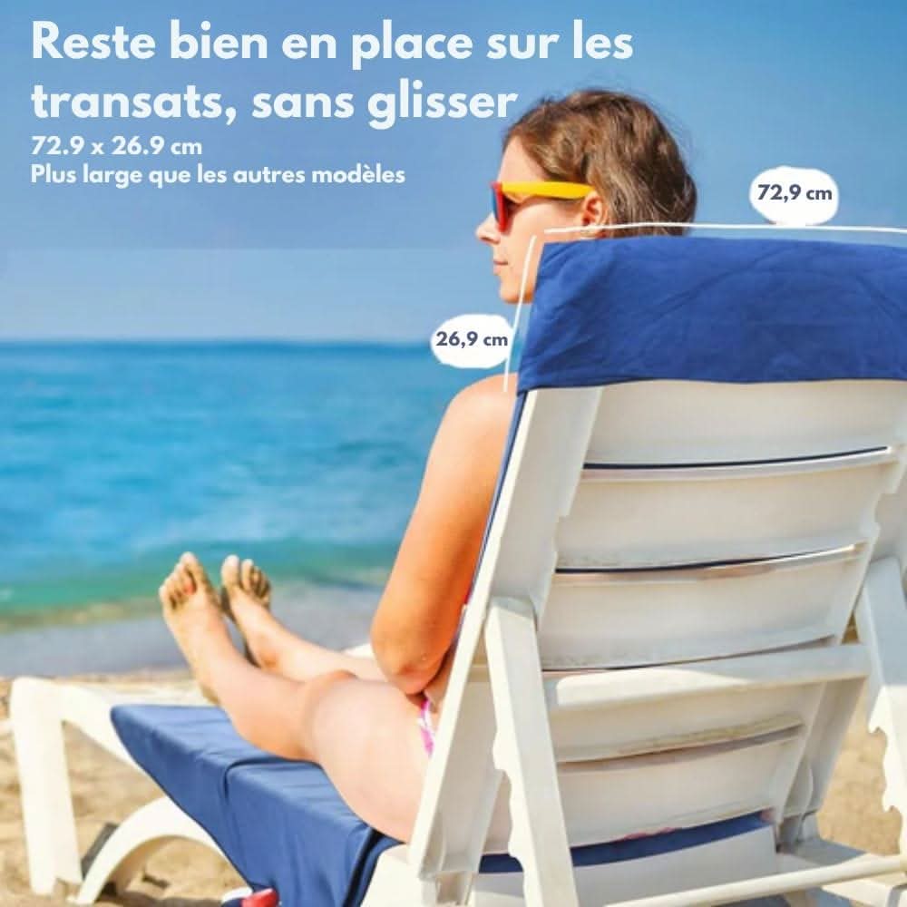 Telo da spiaggia Coastline — Superficie antiscivolo, tasche, lembi elasticizzati