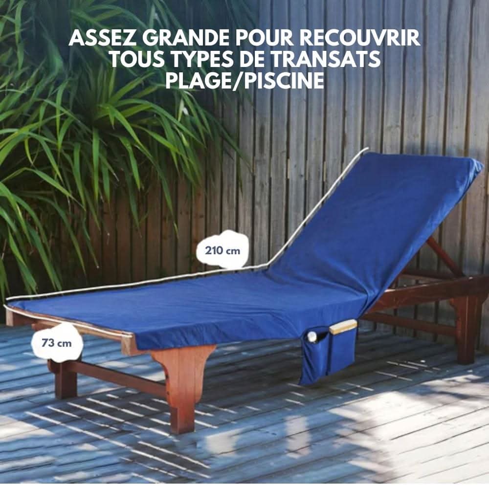 Telo da spiaggia Coastline — Superficie antiscivolo, tasche, lembi elasticizzati