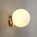 Sphere Bedside Wall Light Glass Shade Gold Metal E27 Single Light Fixture | Euroselle