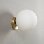 Sphere Bedside Wall Light Glass Shade Gold Metal E27 Single Light Fixture | Euroselle