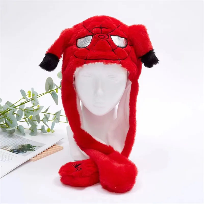 Interactive Plush Hat with Pop-Up Ears and Squeeze Paws
