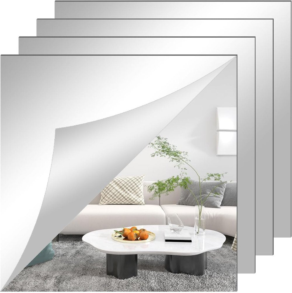 20x39 Zoll bruchsichere Spiegel-Folie aus PET-Kunststoff — selbstklebend