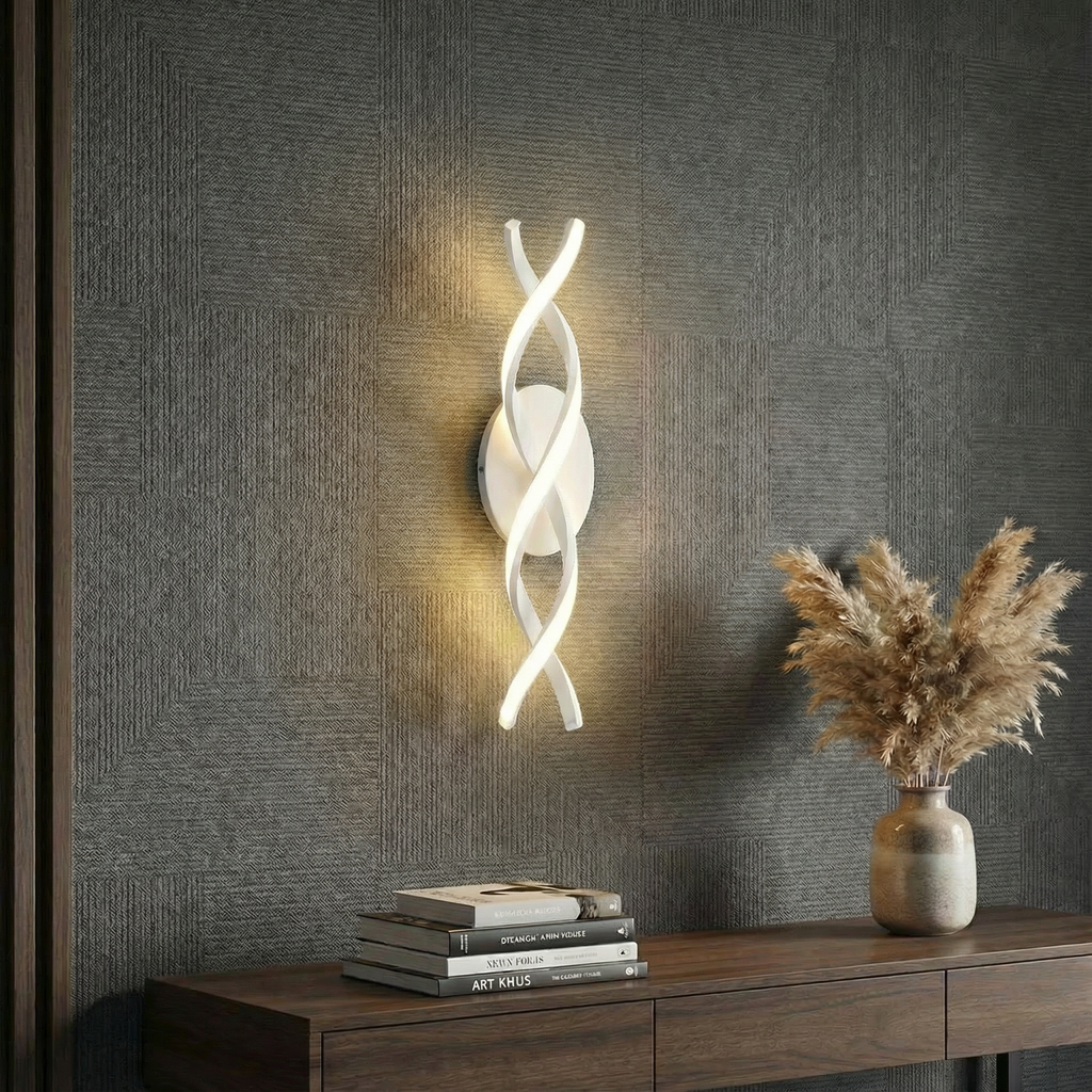 Spiral-LED-Wandleuchte, Aluminium, 20W, integrierte LED, innen, verkabelt | Euroselle