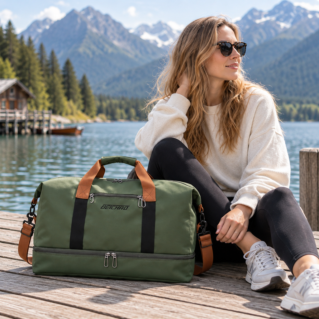 Wochenend-Reisetasche – Schuhfach, Nass-Trocken-Trennung