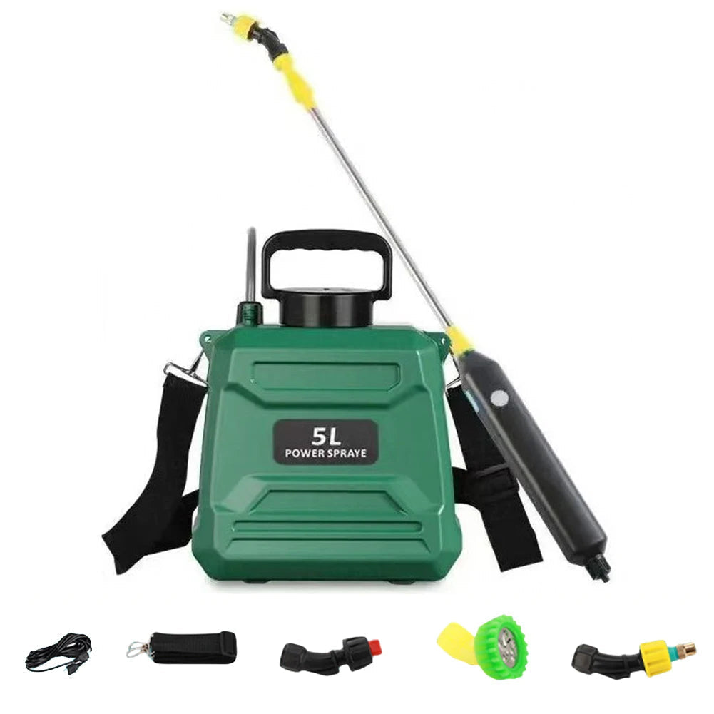 Portable 5L Spray Pump with Adjustable Nozzle & USB Rechargeable - Euroselle