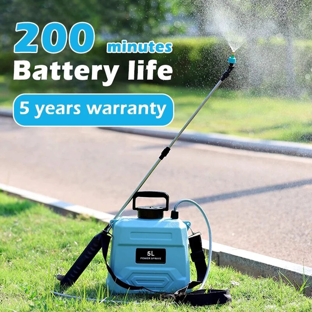 Portable 5L Spray Pump with Adjustable Nozzle & USB Rechargeable - Euroselle