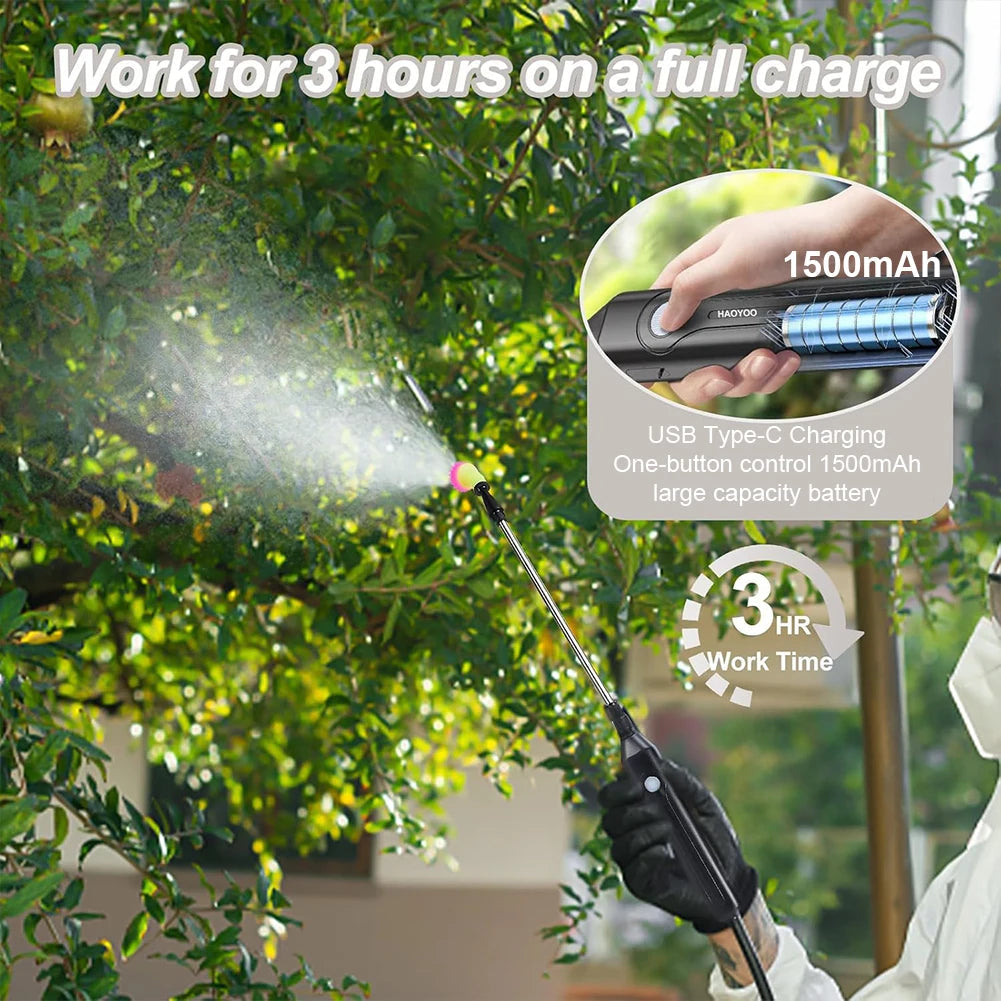 Portable 5L Spray Pump with Adjustable Nozzle & USB Rechargeable - Euroselle