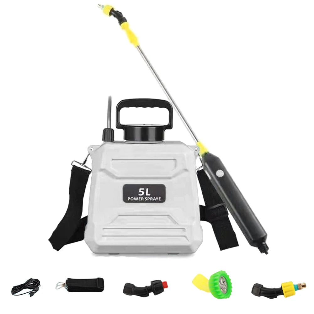 Portable 5L Spray Pump with Adjustable Nozzle & USB Rechargeable - Euroselle