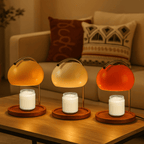 Table Lamp Stained Glass LED Candle Warmer Decorative Fragrance Wax Melter Lamp | Euroselle