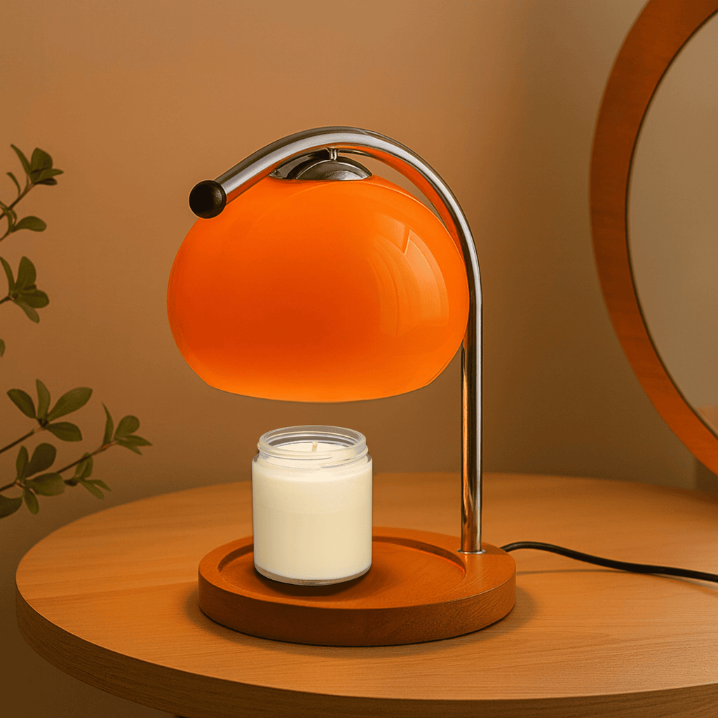 Table Lamp Stained Glass LED Candle Warmer Decorative Fragrance Wax Melter Lamp | Euroselle