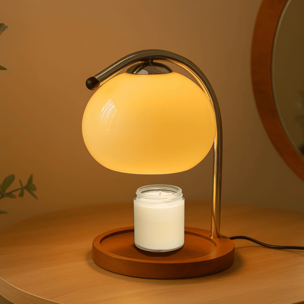 Table Lamp Stained Glass LED Candle Warmer Decorative Fragrance Wax Melter Lamp | Euroselle