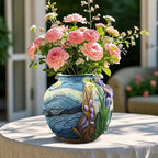 Van Gogh-Inspired Handcrafted Vase for Elegant Home Décor - Euroselle