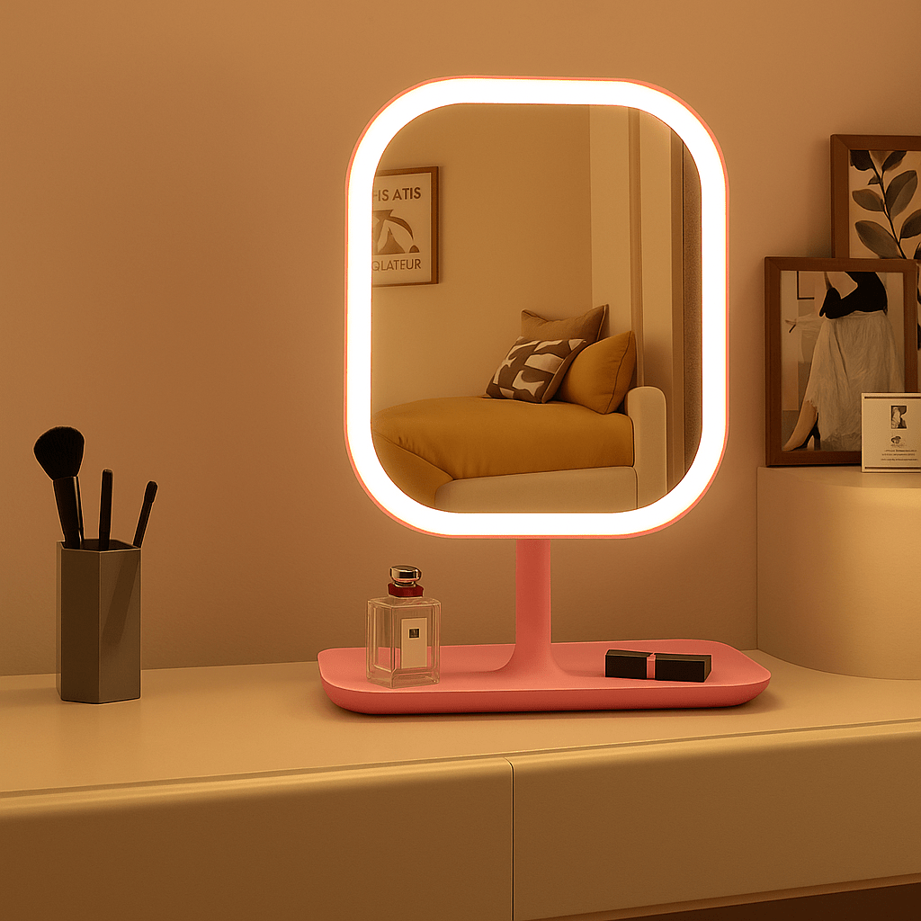 LumaGlow LED-Schminkspiegel – Touch-Steuerung, drei Beleuchtungsmodi
