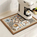 Modern Retro Tile Coffee Mat Quick-Dry for Coffee Lovers - Euroselle