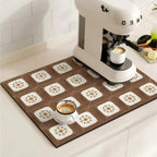 Modern Retro Tile Coffee Mat Quick-Dry for Coffee Lovers - Euroselle