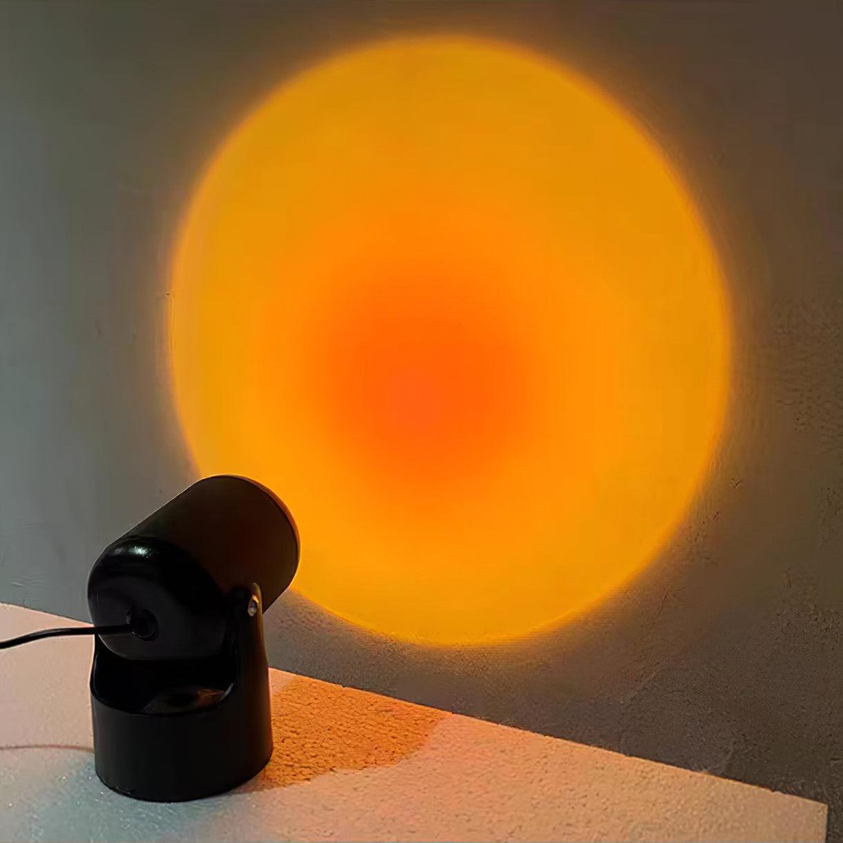 LED Tischlampe Sonnenuntergangsprojektion Aluminium Glas USB betriebenes Innenlicht | Euroselle