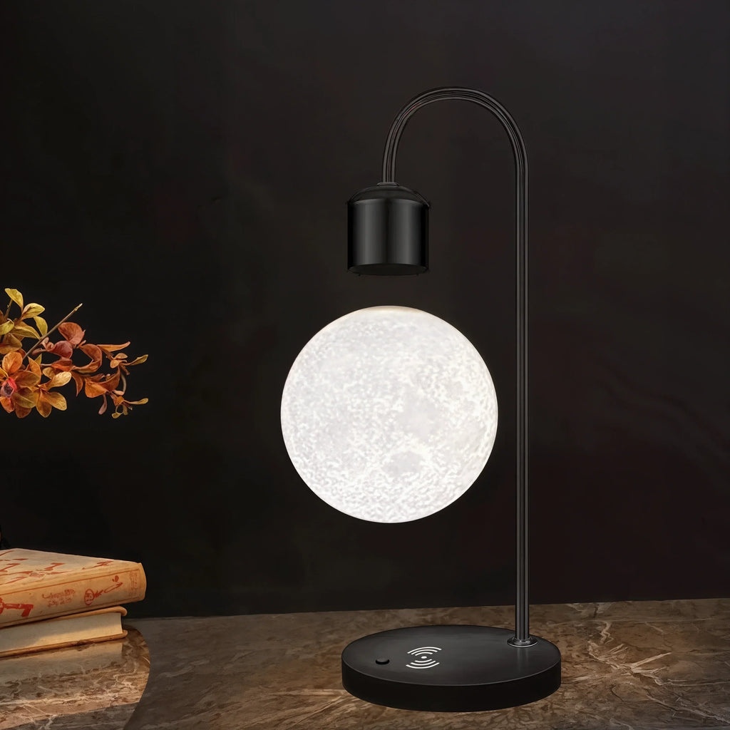 LuminoMoon Moonlit Floating Table Lamp For Bedroom And Study