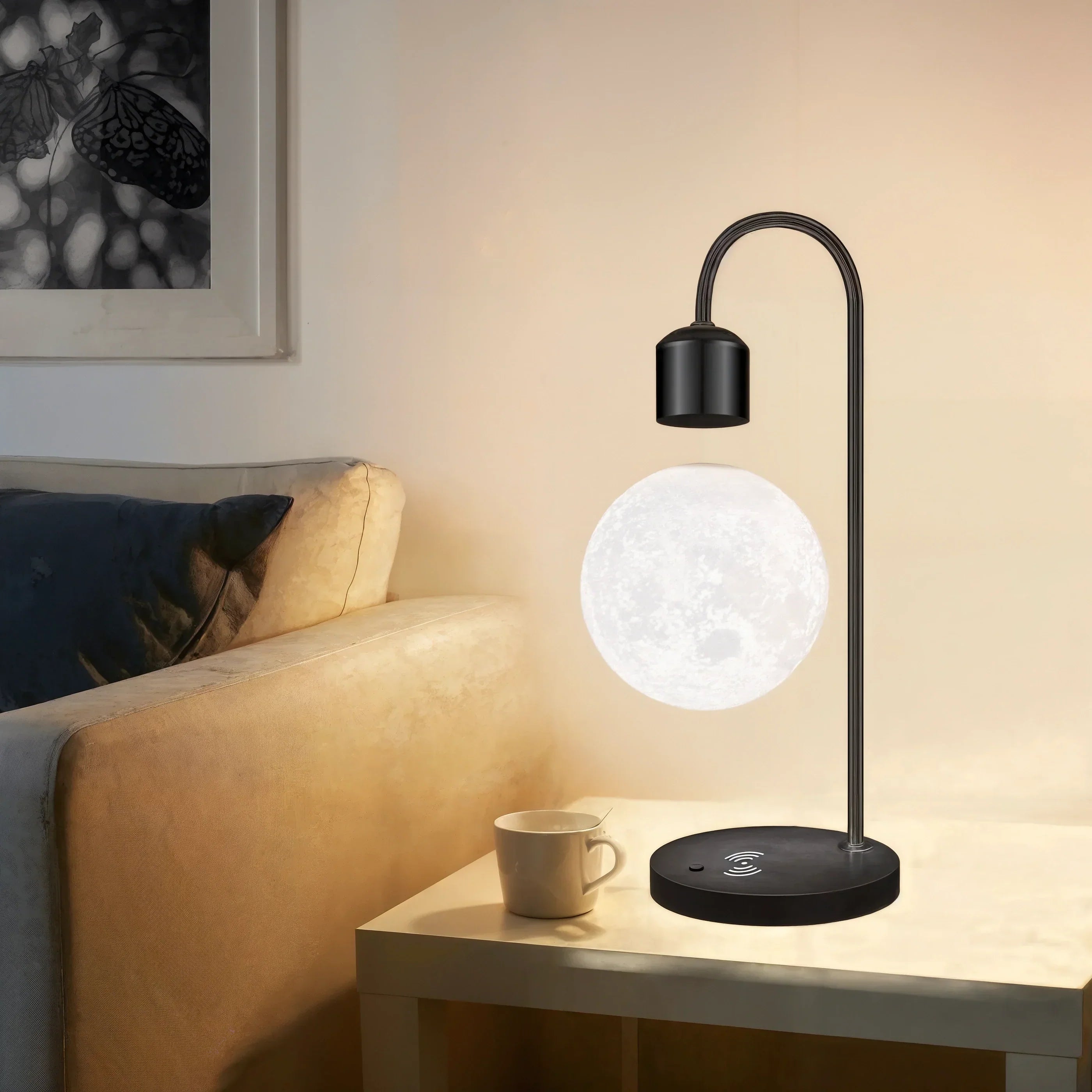 LuminoMoon Moonlit Floating Table Lamp For Bedroom And Study