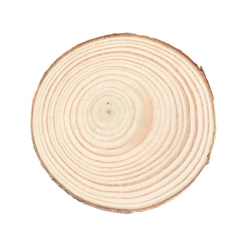 VerdureWood Eco Wooden Coasters — Round Shape, Natural Wood Grain