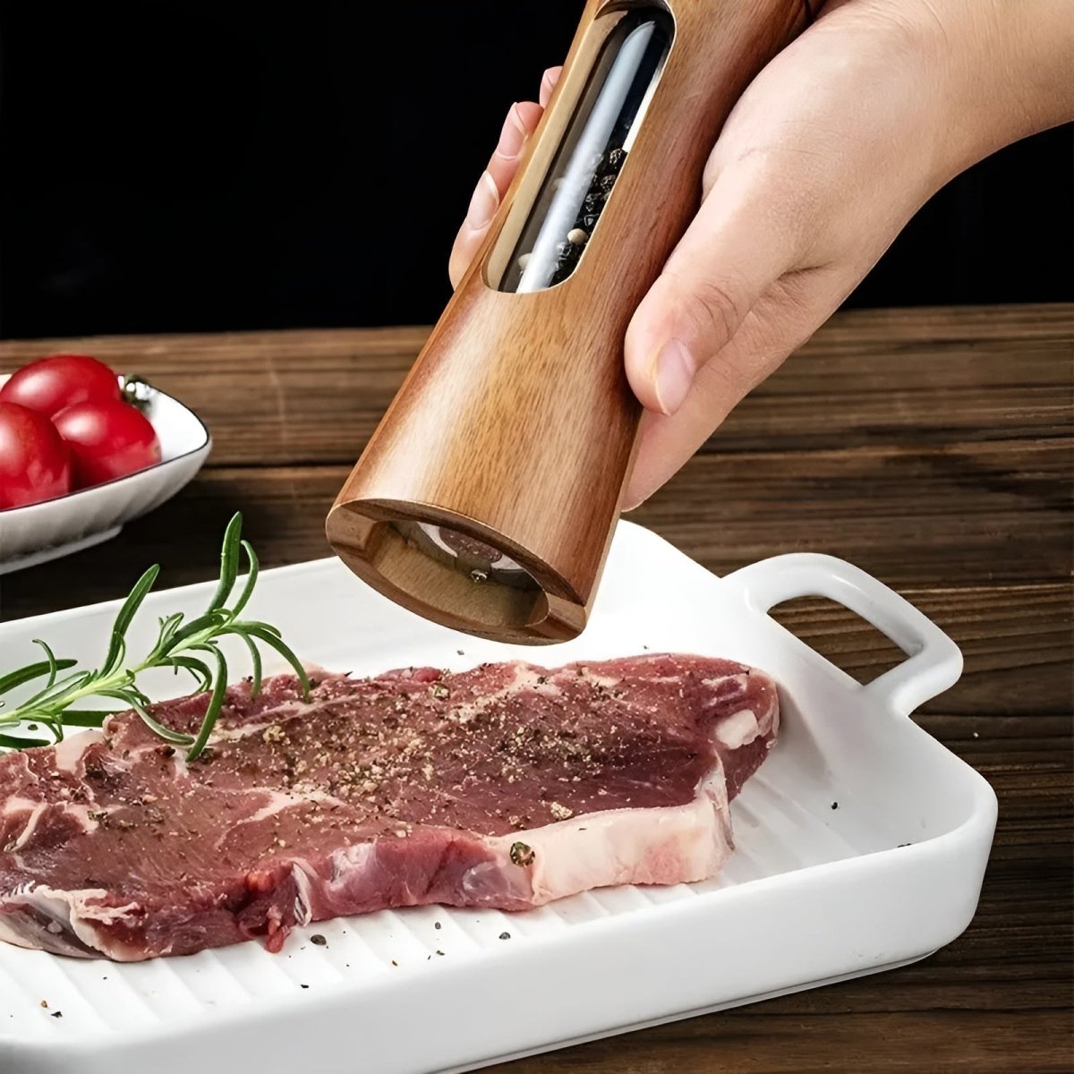 Elegant wooden salt and pepper mills with adjustable grinder for precise seasoning control and timeless kitchen aesthetics - Euroselle