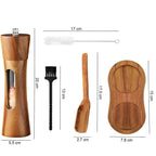 Elegant wooden salt and pepper mills with adjustable grinder for precise seasoning control and timeless kitchen aesthetics - Euroselle