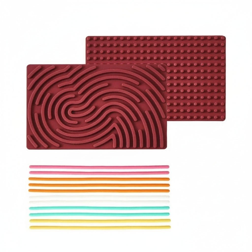 Planche d’apprentissage en silicone TactiNova — Jouet sensoriel tactile doux, sans BPA, pour tout-petits
