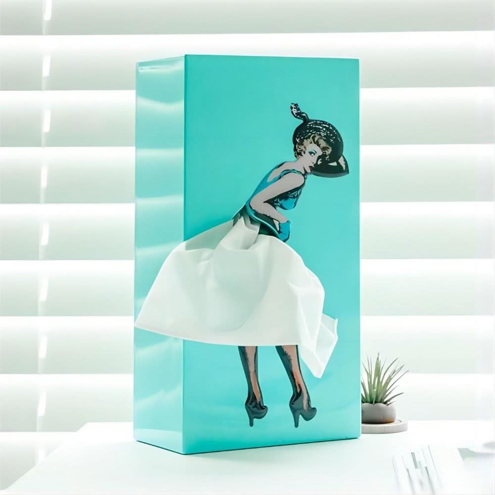 Scatola per fazzoletti a forma di gonna giocosa per decorazione creativa della casa - Euroselle