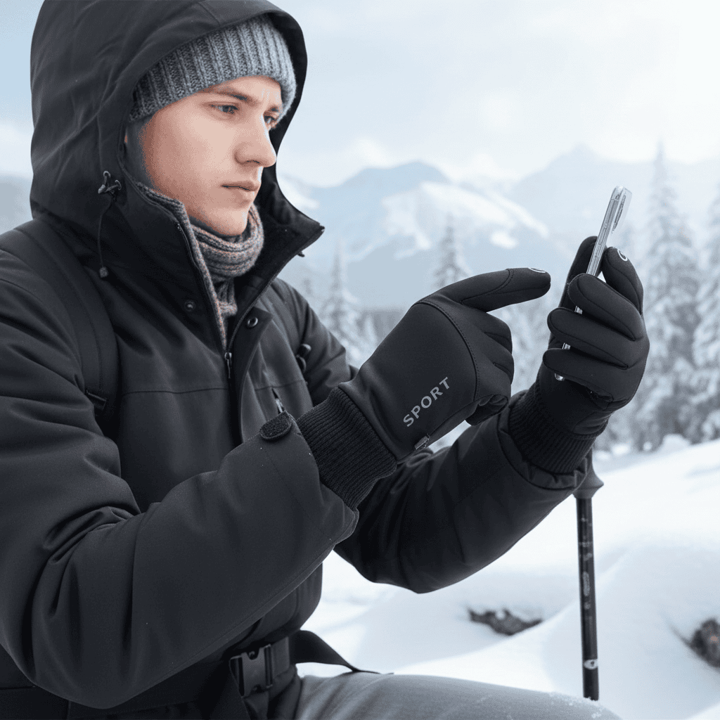FrostGuard termohandskar – pekskärmskompatibla, vattenskydd, säkert grepp