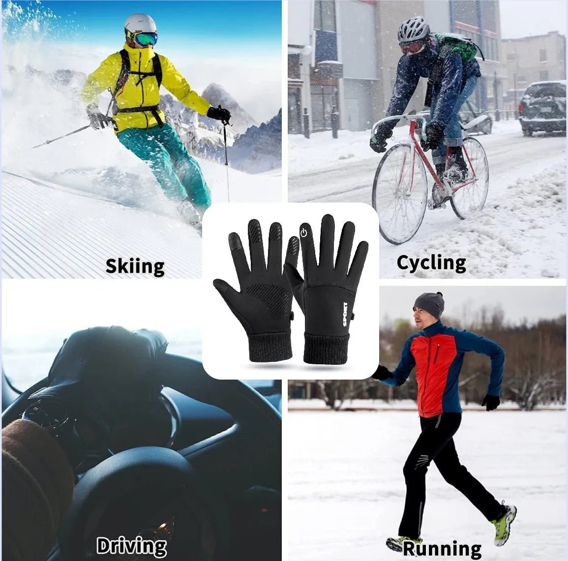 FrostGuard termohandskar – pekskärmskompatibla, vattenskydd, säkert grepp