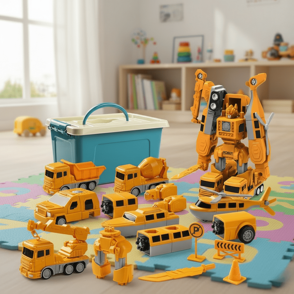 MagnoCraft Set magnetico trasformabile per costruzioni di veicoli — Pezzi a incastro ClickShift