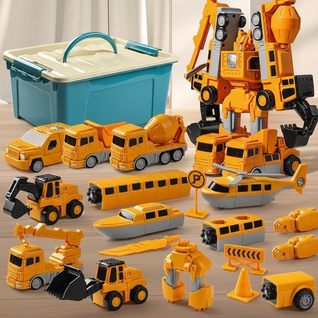 MagnoCraft Set magnetico trasformabile per costruzioni di veicoli — Pezzi a incastro ClickShift