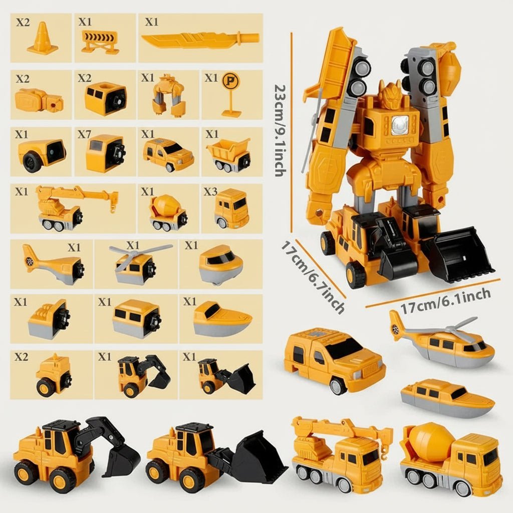MagnoCraft Set magnetico trasformabile per costruzioni di veicoli — Pezzi a incastro ClickShift