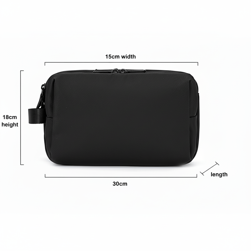Velká pánská cestovní kosmetická taška TrailNest – dvojitý zip, vodoodpudivý materiál