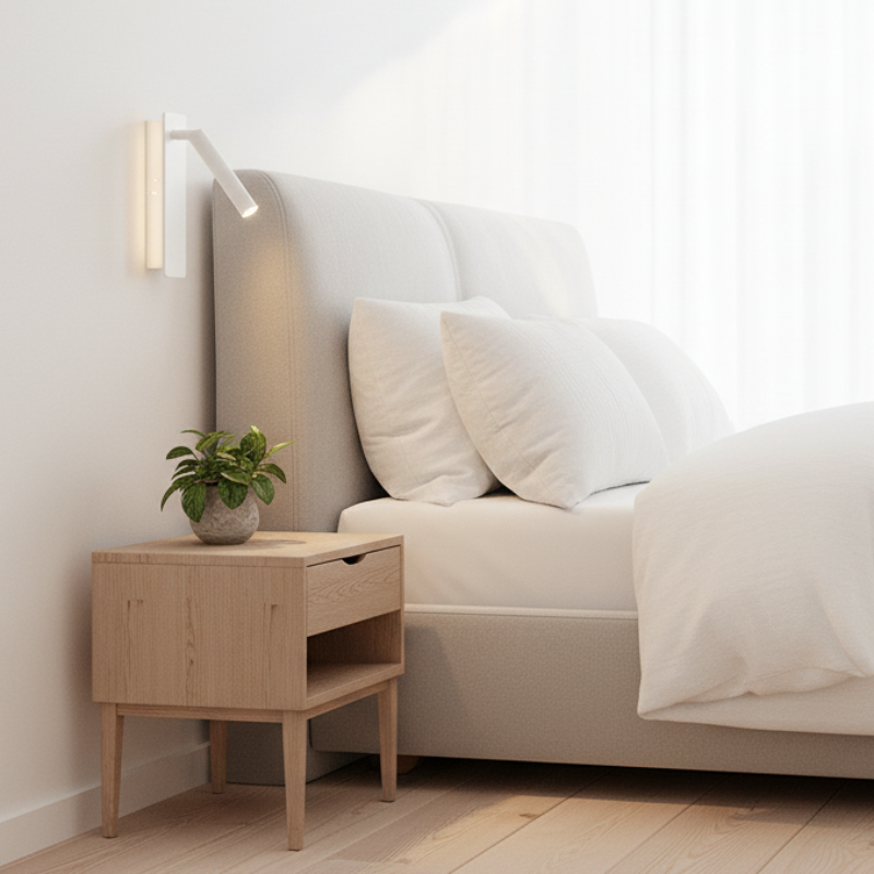 Rotatable LED Lamp for Flexibly Adjustable Bed Lighting - Euroselle