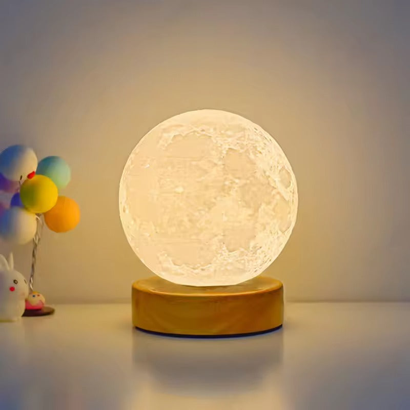 Table Lamp Glass Globe Wood Base LED Dimmable Plug In | Euroselle