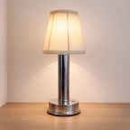 Table Lamp Metal Integrated LED Rechargeable Wireless Desk or Bedside Lamp | Euroselle
