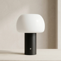 Pilz LED Tischlampe Kabellos Wiederaufladbar Touch-Schalter Eisen Acryl | Euroselle
