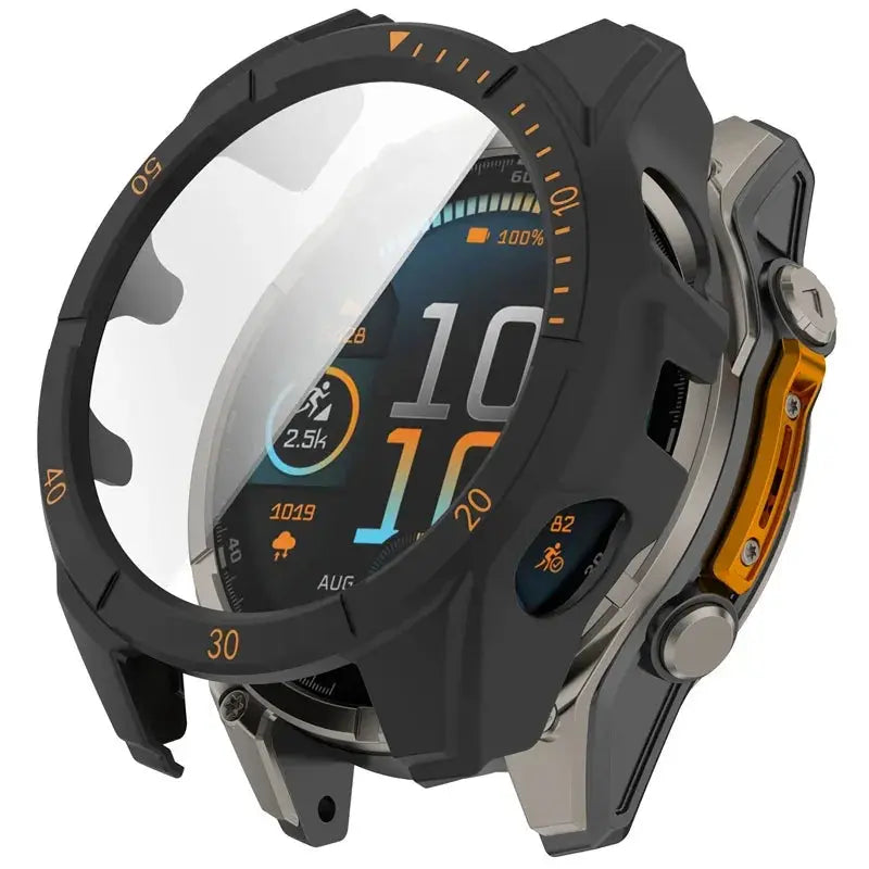 Beskyttelsesdeksel til Garmin Fenix 8 og Descent Mk3i med glassbeskyttelse