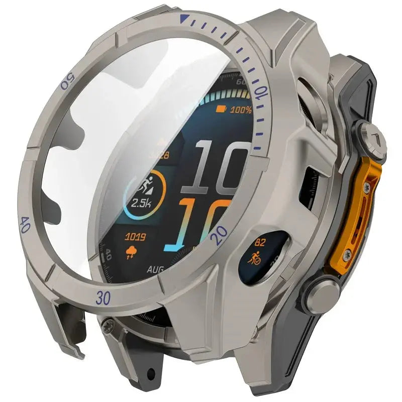 Beskyttelsesdeksel til Garmin Fenix 8 og Descent Mk3i med glassbeskyttelse