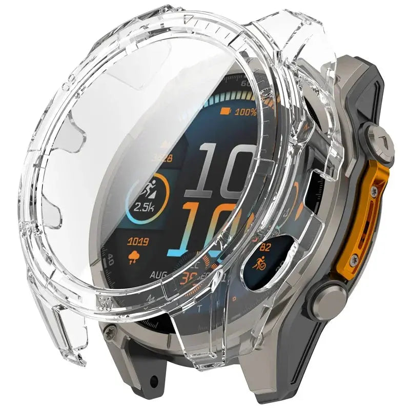 Beskyttelsesdeksel til Garmin Fenix 8 og Descent Mk3i med glassbeskyttelse