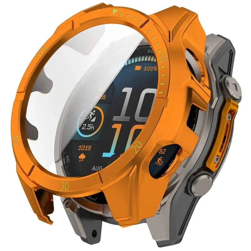 Beskyttelsesdeksel til Garmin Fenix 8 og Descent Mk3i med glassbeskyttelse