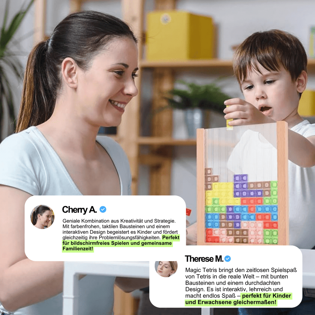 Tetrisová deska TerraBlock — ekologická dřevěná logická hra