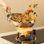Titanium alloy non-stick frying pan with superior heat distribution for healthy, durable, and versatile cooking on all stovetops - Euroselle