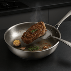 Titanium alloy non-stick frying pan with superior heat distribution for healthy, durable, and versatile cooking on all stovetops - Euroselle