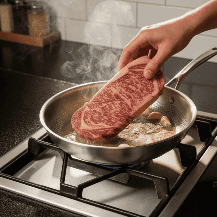 Titanium alloy non-stick frying pan with superior heat distribution for healthy, durable, and versatile cooking on all stovetops - Euroselle
