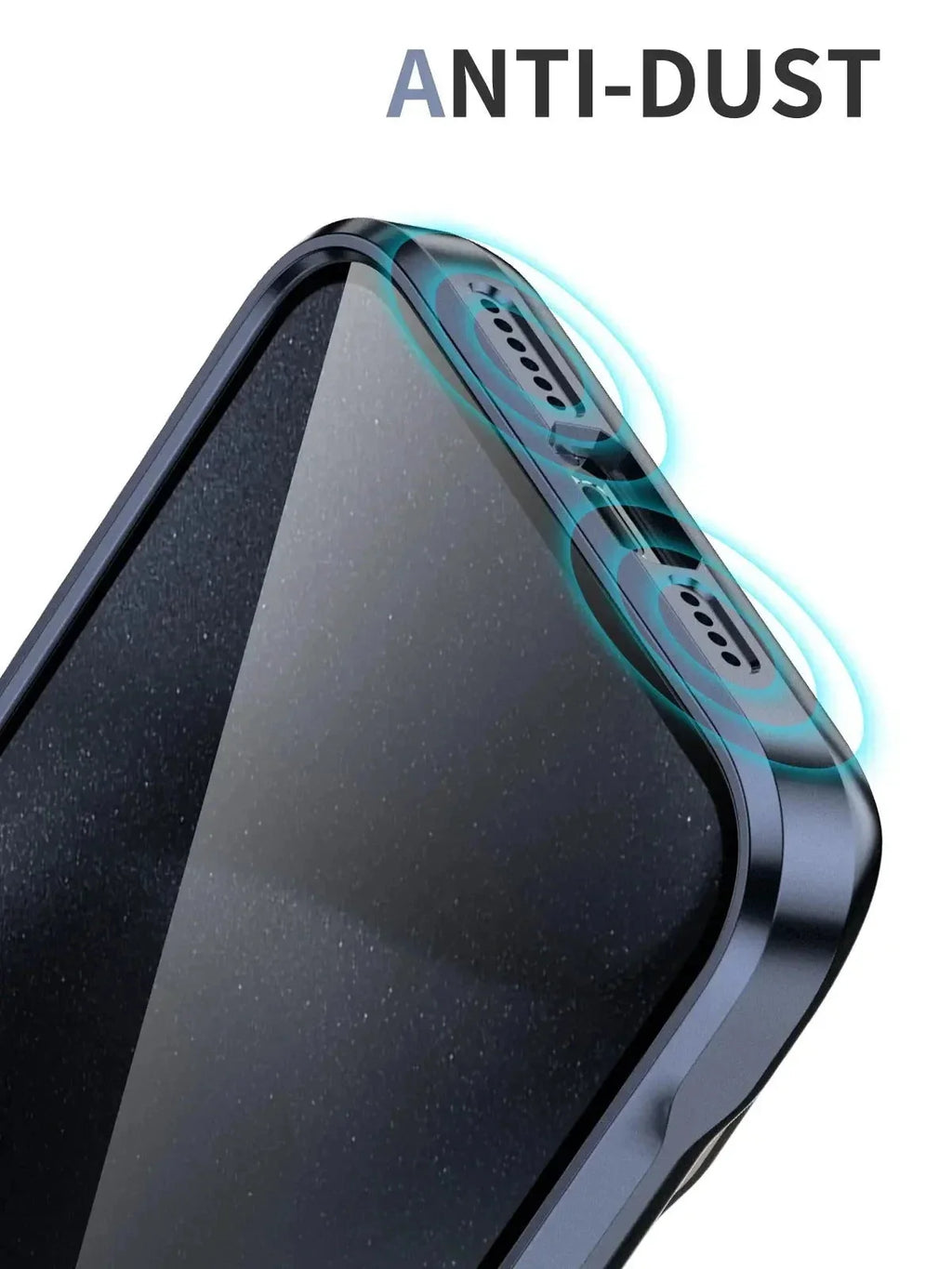 כיסוי קשיח שקוף למחצה ל-iPhone 12-17 — טעינה מגנטית