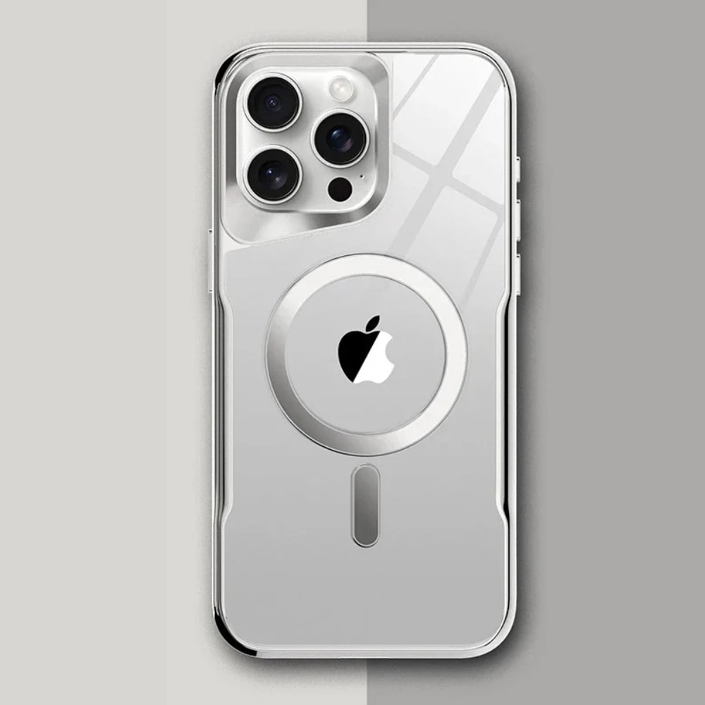 כיסוי קשיח שקוף למחצה ל-iPhone 12-17 — טעינה מגנטית