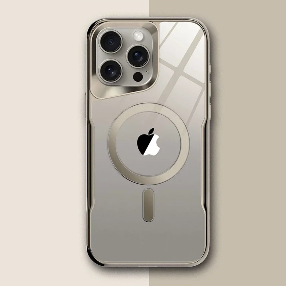 כיסוי קשיח שקוף למחצה ל-iPhone 12-17 — טעינה מגנטית