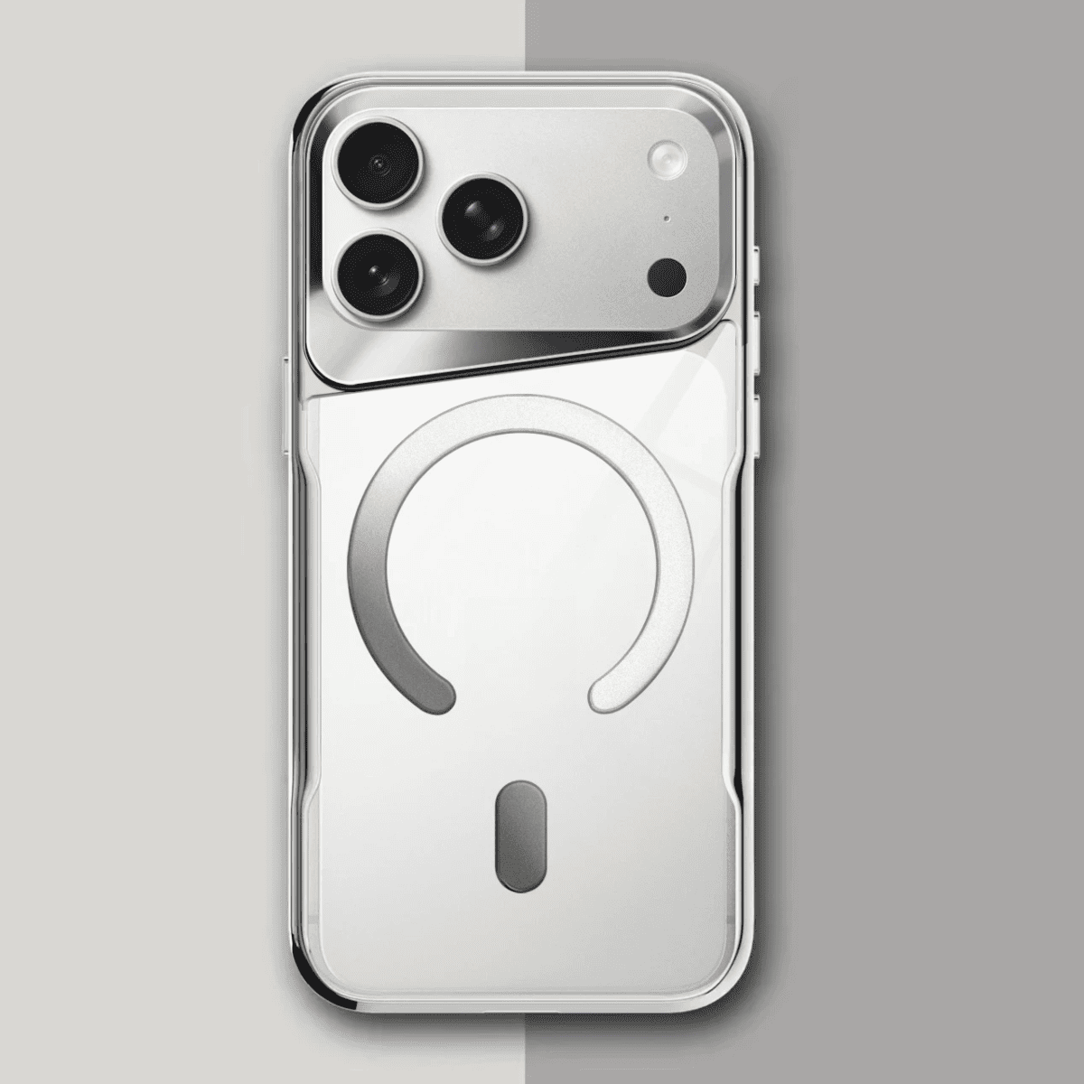 כיסוי קשיח שקוף למחצה ל-iPhone 12-17 — טעינה מגנטית