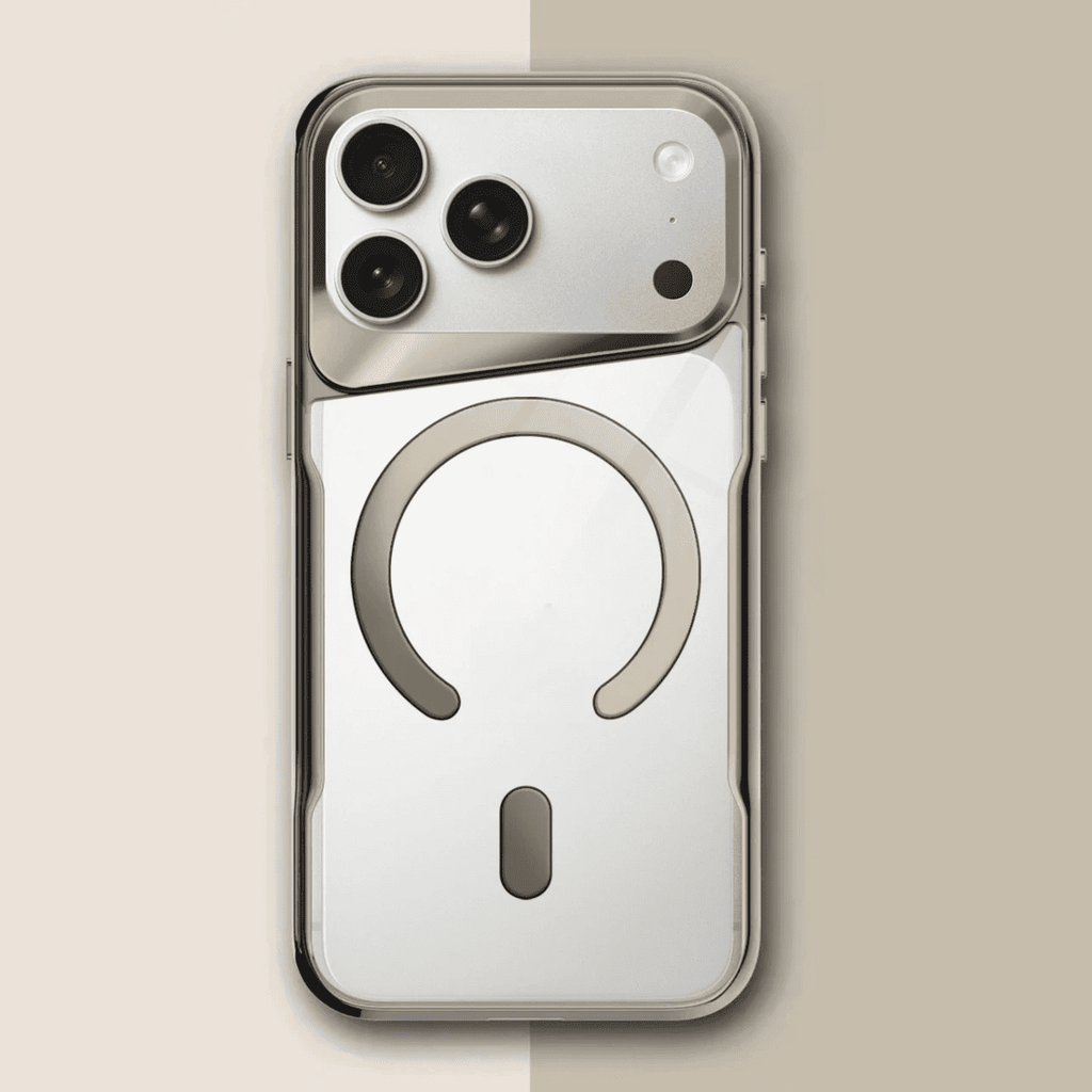 כיסוי קשיח שקוף למחצה ל-iPhone 12-17 — טעינה מגנטית